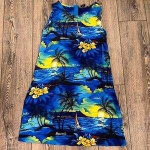 Aloha Hut Hawaii Sleeveless Dress Size M Tropical